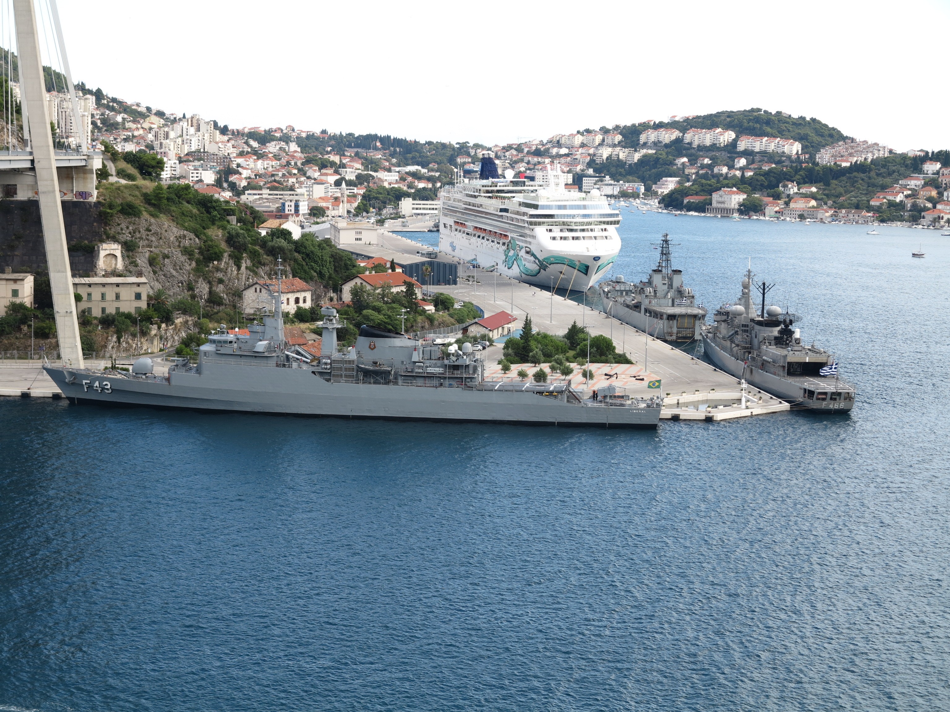 Brazilian and Greek frigates visiting Dubrovnik port - Gruž